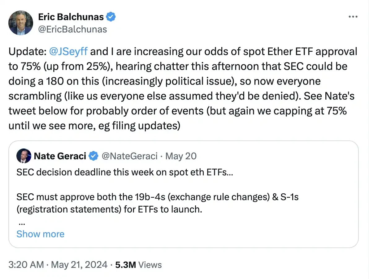 以太坊现货ETF获批在望，会带动其他山寨币ETF吗？