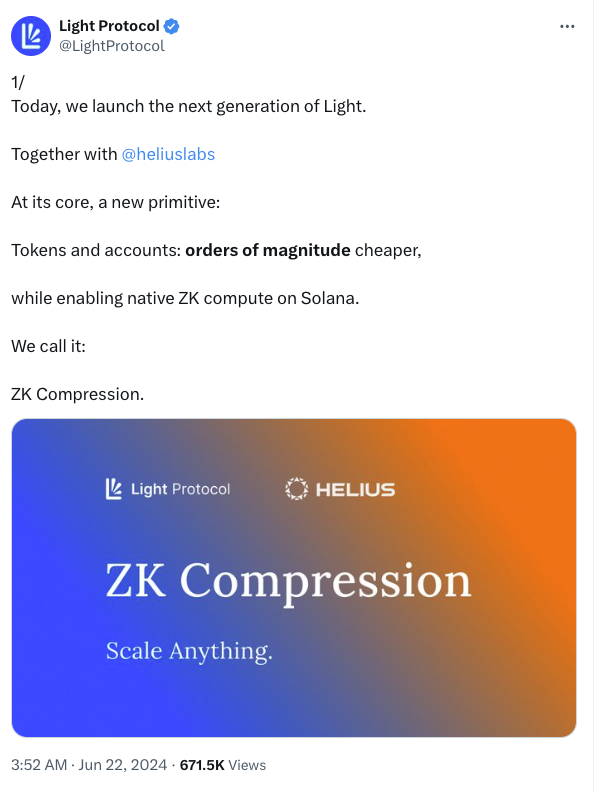 Solana推出ZK Compression，以太坊社区「破防」了？