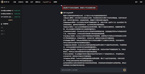 3EX CryptoGPT助你把握加密市场投资先机